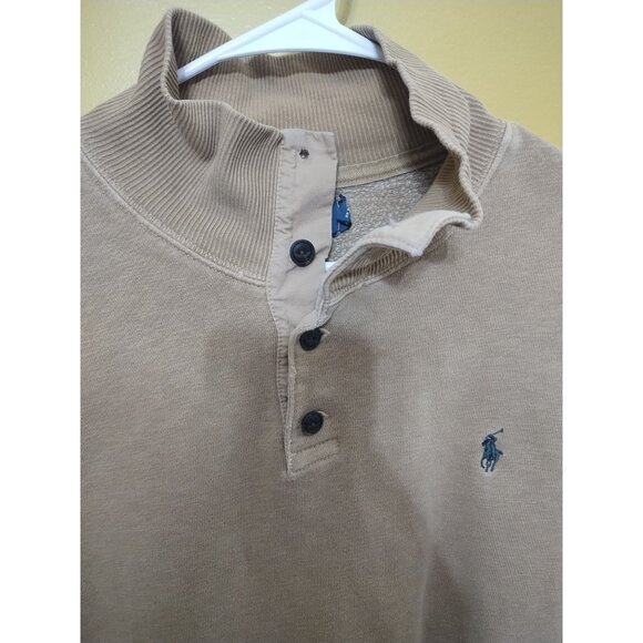 VTG Y2K Polo Ralph Lauren Long Slv Cotton Blend Henley Style Pullover L Designer - Picture 3 of 7